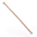 925 Sterling Silver Peach CZ Tennis Bracelet - Image 3