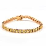 925 Sterling Silver Yellow CZ Tennis Bracelet